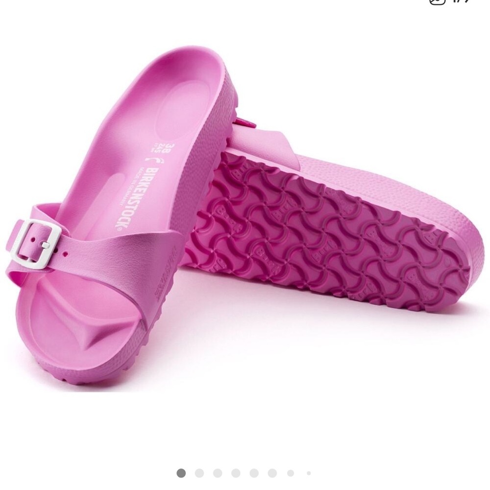 Birkenstock 'Madrid' EVA Women's 39 Buckle Slide Comfort Sandal Hot Pink purple